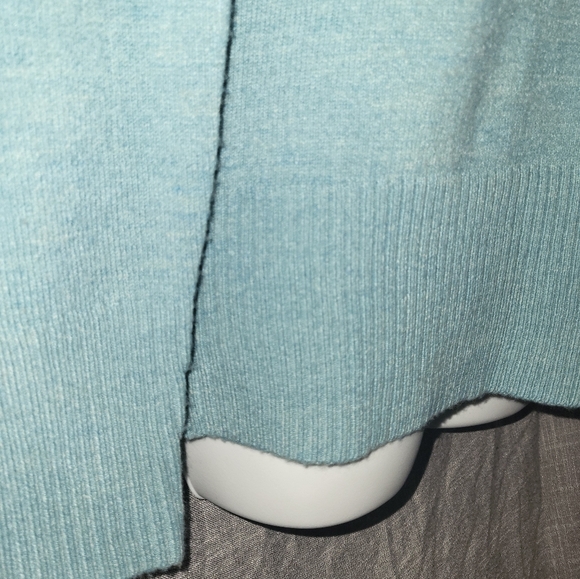 Super Soft Rickis Sz M teal square neckline sweater - Picture 5 of 6